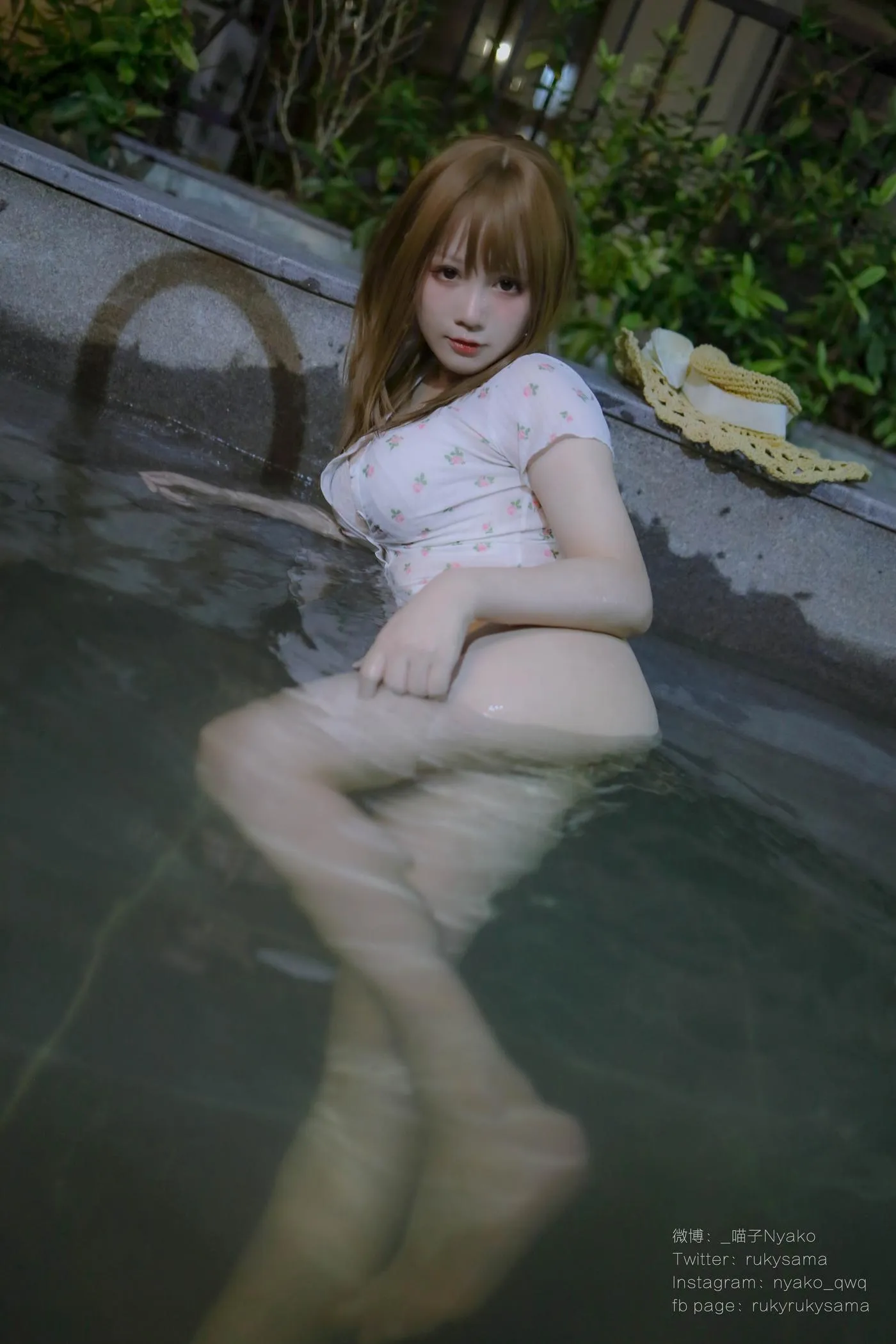 Nyako喵子 – NO.27 温泉蕾丝睡衣-温泉 [80P]插图6